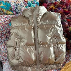 Shiny Metallic Puffer Vest